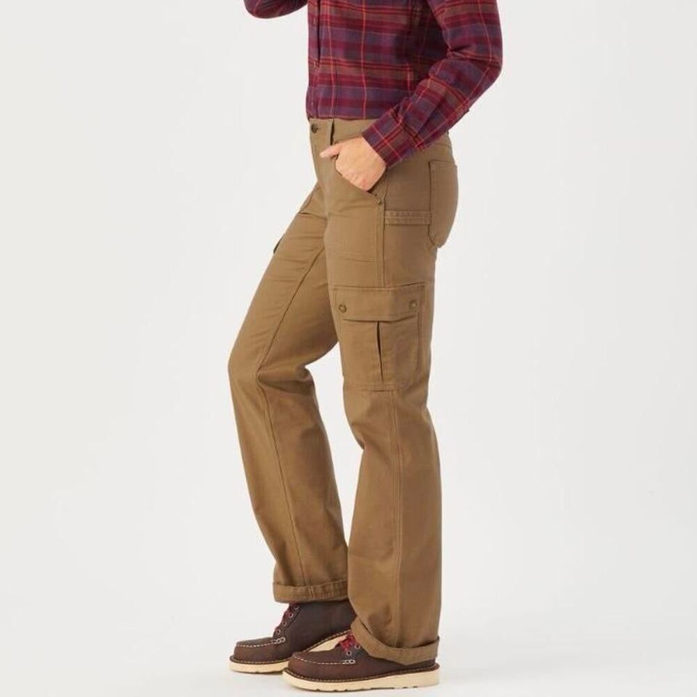 Duluth Trading Company Women's Tan Brown Hiking Work Carpenter Pants Size 14x29 - Picture 3 of 8